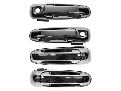 Exterior Door Handles; Front and Rear; Chrome (02-08 RAM 1500)