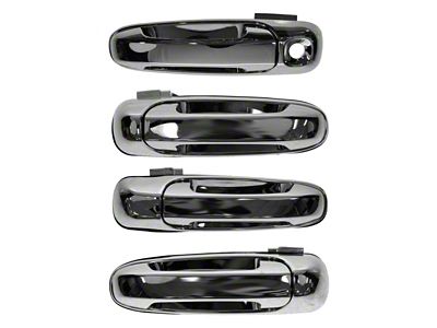 Exterior Door Handles; Front and Rear; Chrome (02-08 RAM 1500)