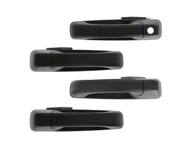 Exterior Door Handles; Front and Rear; Textured Black (09-18 RAM 1500 Crew Cab)