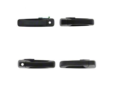 Exterior Door Handles; Front and Rear; Textured Black; Textured Black (09-18 RAM 1500 Crew Cab)