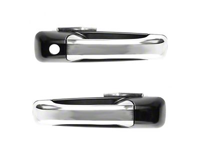 Exterior Door Handles; Front; Chrome and Black (09-18 RAM 1500)