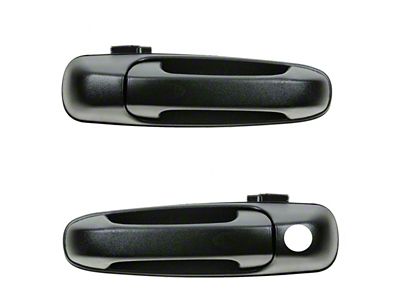 Exterior Door Handles; Front; Textured Black (02-08 RAM 1500)