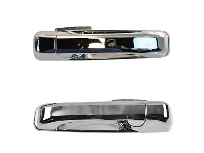 Exterior Door Handles; Rear; Chrome; Chrome (09-18 RAM 1500 Crew Cab)
