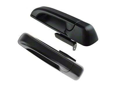 Exterior Door Handles; Rear; Paint to Match Black; Paint to Match Black (09-18 RAM 1500 Crew Cab)