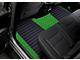 F1 Hybrid Front and Rear Floor Mats; Lime Green (19-24 RAM 1500 Quad Cab w/ Front Bucket Seats)
