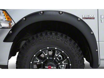 Ruff Riderz Fender Flares; Textured Black (09-18 RAM 1500 w/ Plastic Front Bumper; 09-18 RAM 1500 Sport)