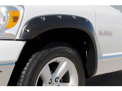 Elite Series Rivet Style Fender Flares; Front; Smooth Black (02-08 RAM 1500)