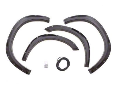 Elite Series Rivet Style Fender Flares; Front and Rear; Textured Black (02-08 RAM 1500)