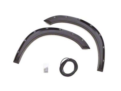 Elite Series Rivet Style Fender Flares; Front; Textured Black (02-08 RAM 1500)