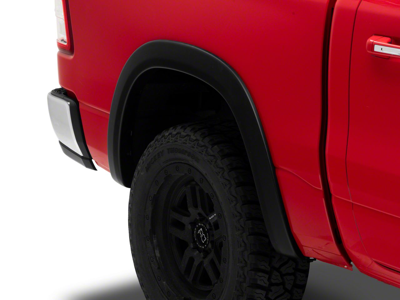 RAM 1500 Elite Series Sport Style Fender Flares; Rear; Textured Black
