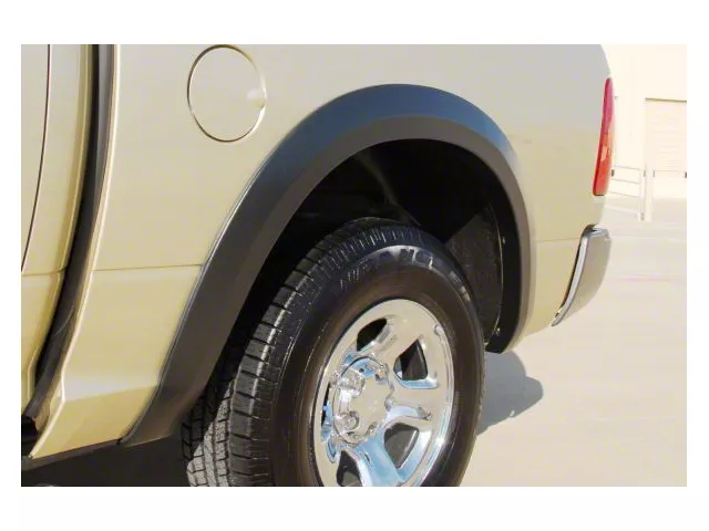 Elite Series Sport Style Fender Flares; Rear; Textured Black (09-18 RAM 1500, Excluding Rebel)