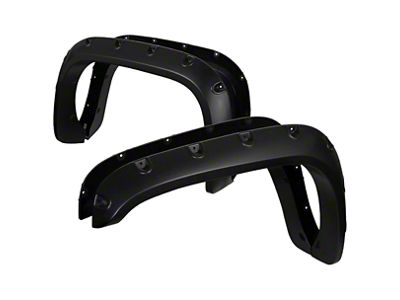Rivet Style Fender Flares; Front and Rear; Textured Black (2002 RAM 1500)