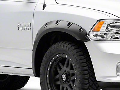 RedRock RAM 1500 Pocket Style Fender Flares; Smooth Black R123141 