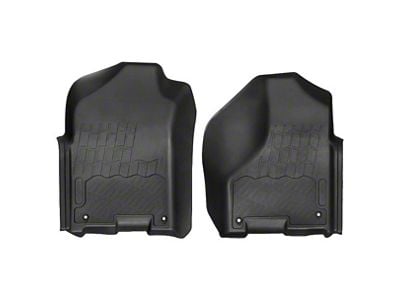 All-Weather Heavy Duty Rubber Front Floor Mats; Black (09-18 RAM 1500 Quad Cab)