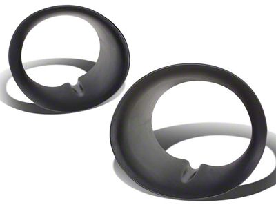 Fog Light Bezel Covers; Black (02-08 RAM 1500)