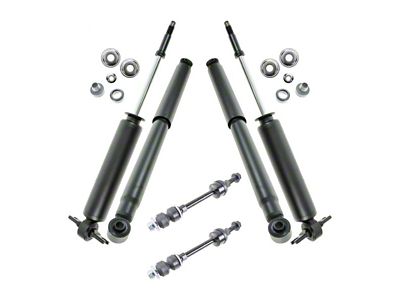 Front and Rear Shocks with Front Sway Bar Links (02-07 2WD RAM 1500 Regular Cab, Quad Cab)