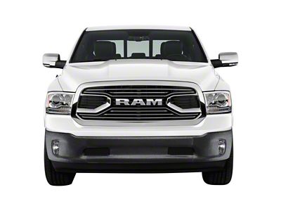 Front Bumper Cover with Fog Light Openings; Not Pre-Drilled for Front Parking Sensors; Armor Coated (13-18 RAM 1500, Excluding Express, Rebel & Sport)