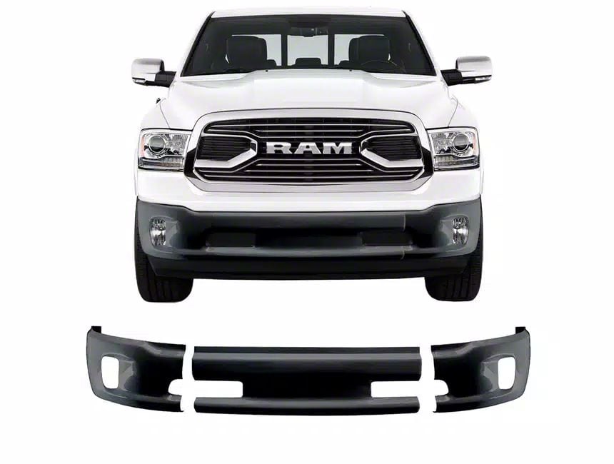 RAM 1500 Front Bumper Cover with Fog Light Openings; Paintable ABS (13
