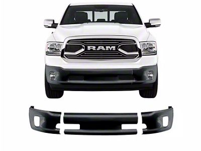 Front Bumper Cover with Fog Light Openings; Paintable ABS (13-18 RAM 1500, Excluding Rebel)