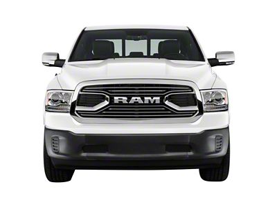 Front Bumper Cover without Fog Light Openings; Not Pre-Drilled for Front Parking Sensors; Armor Coated (13-18 RAM 1500, Excluding Express, Rebel & Sport)