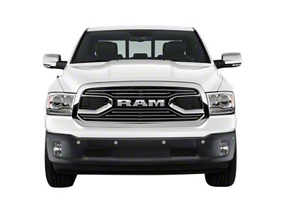 Front Bumper Cover without Fog Light Openings; Not Pre-Drilled for Front Parking Sensors; Matte Black (13-18 RAM 1500, Excluding Express, Rebel & Sport)