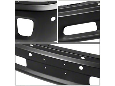 Front Bumper with Fog Light Openings; Pre-Drilled For Front Parking Sensors; Black (13-18 RAM 1500)