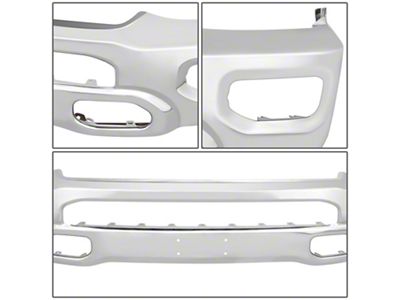Front Bumper with Fog Light Openings; Chrome (19-24 RAM 1500, Excluding Rebel & TRX)