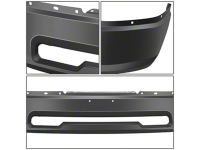 Front Bumper without Fog Light Openings; Black (09-12 RAM 1500, Excluding Sport)