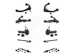 Front Upper and Lower Suspension Control Arm and Ball Joint Assemblies with Front Stabilizer Bar Link and Tie Rod End Kit (09-12 4WD RAM 1500, Excluding Tradesman HD)