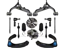 Front Control Arms with Wheel Hub Assemblies and Tie Rods (06-08 4WD RAM 1500 w/ 2-Wheel ABS, Excluding Mega Cab)
