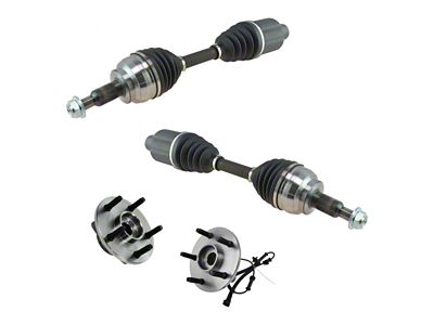 Front CV Axle Shafts and Hub Assembly Set (06-08 RAM 1500 w/ Rear Wheel ABS, Excluding Mega Cab)