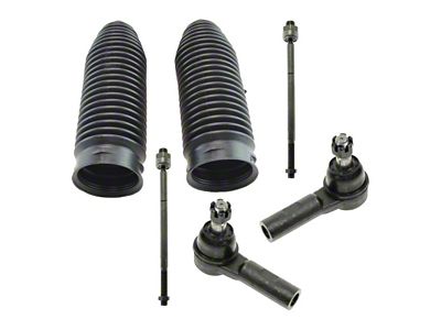 Front Inner and Outer Tie Rods with Rack and Pinion Bellows (06-08 RAM 1500 Regular Cab, Quad Cab; 09-12 RAM 1500)