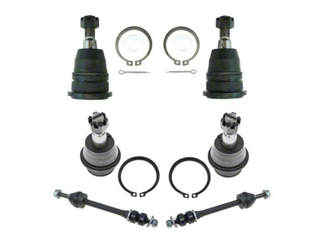Front Upper and Lower Ball Joints with Sway Bar Links (06-08 4WD RAM 1500 Regular Cab, Quad Cab)