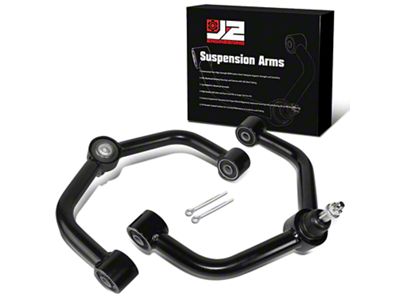 Front Upper Control Arms for 2 to 4-Inch Lift; Black (09-18 2WD RAM 1500)