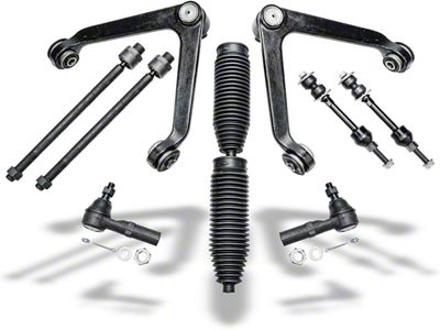 Front Upper Control Arms with Lower Ball Joints, Sway Bar Links, Tie Rods and Tie Rod Boots (02-05 2WD RAM 1500)