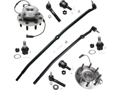 Front Wheel Hub Assemblies with Ball Joint and Tie Rods (06-08 4WD RAM 1500 Mega Cab)