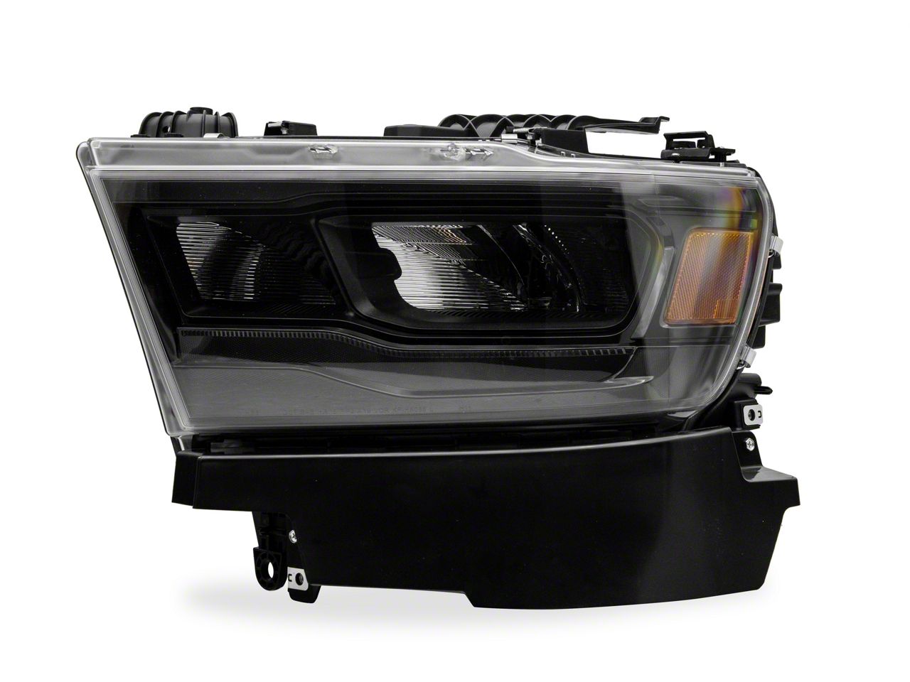 Passenger Side Full LED Headlight Assembly W/ DRL – Black Reflector For 2019–2023 Dodge Ram 1500, Replaces 68533274AA