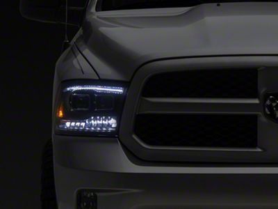 Full LED Projector Headlights; Black Housing; Clean Lens (09-18 RAM 1500)