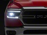 Full LED Projector Headlights with Sequential Turn Signals; Black Housing; Clear Lens (19-24 RAM 1500 w/ Factory Halogen Headlights)