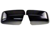 Full Chrome Delete Mirror Covers; Gloss Black (09-18 RAM 1500)