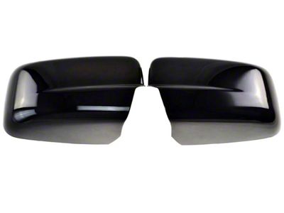 Full Mirror Covers; Gloss Black (09-18 RAM 1500)