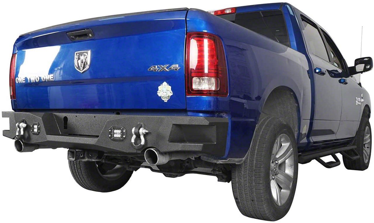 RAM 1500 Full Width Rear Step Bumper with LED Spotlights (09-18 RAM ...