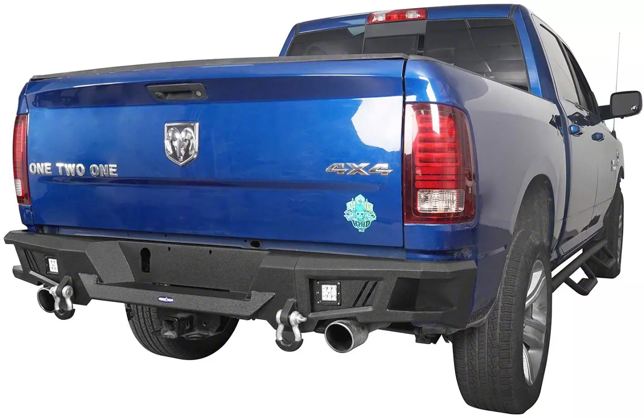 RAM 1500 Full Width Rear Step Bumper with LED Spotlights (09-18 RAM ...