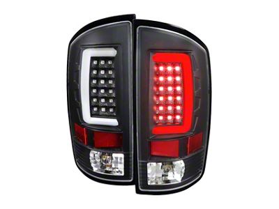 G2 LED Tail Lights; Matte Black Housing; Clear Lens (07-08 RAM 1500)