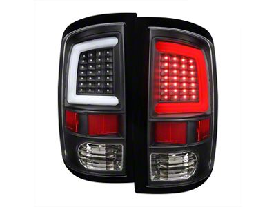 G2 White Bar LED Tail Lights; Matte Black Housing; Clear Lens (09-18 RAM 1500 w/ Factory Halogen Tail Lights)