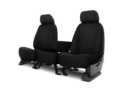 Genuine Neoprene Custom 1st Row Bench Seat Covers; Black/Black (2013 RAM 1500 w/ Bench Seat)
