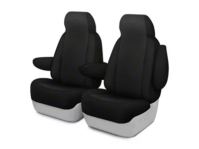 Genuine Neoprene Custom 1st Row Bucket Seat Covers; Black/Black (14-18 RAM 1500 w/ Bucket Seats)