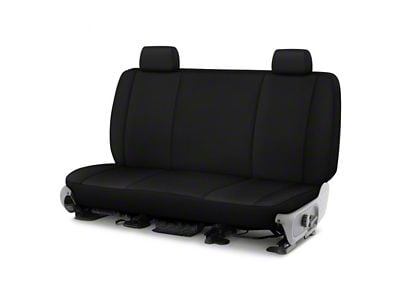Genuine Neoprene Custom 2nd Row Bench Seat Covers; Black/Black (19-25 RAM 1500 Quad Cab)