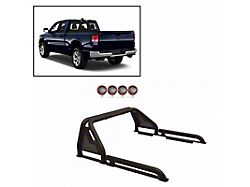 Gladiator Roll Bar with 5.30-Inch Red Round Flood LED Lights; Black (94-26 RAM 1500 w/o RAM Box)