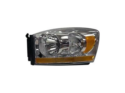Replacement Halogen Headlight; Chrome Housing; Clear Lens; Driver Side (2006 RAM 1500)